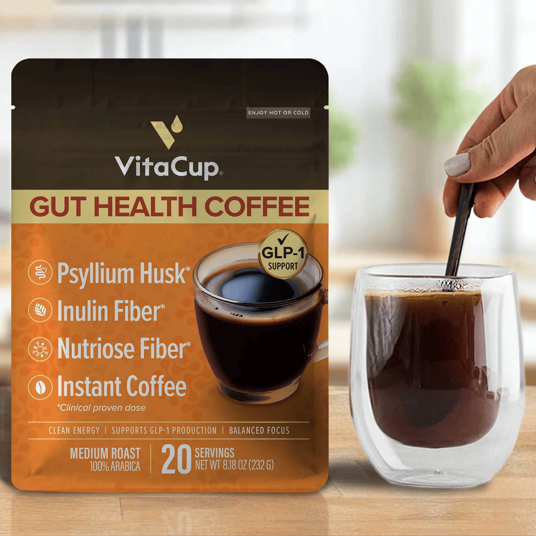 Boost Your Day with 20-Serving Vitamin Instant Coffee for $13
