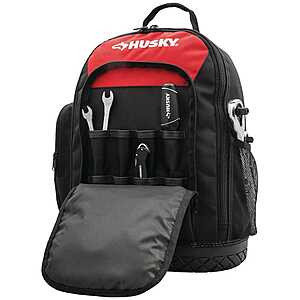 Husky 16" 3-Compartment Tool Backpack for $28 at Home Depot