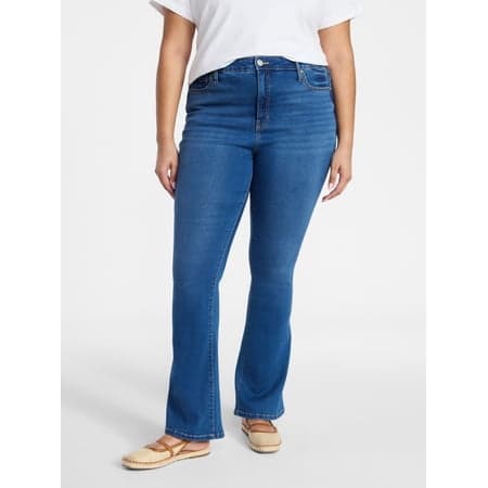 Terra & Sky Women's Plus High Rise Bootcut Jeans, Sizes 16W-28W