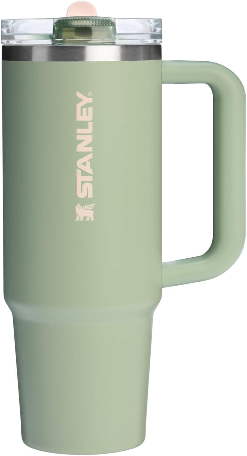 STANLEY Quencher ProTour Flip Straw Tumbler with Leakproof Lid 30 oz | Built-In Straw and Handle | Cup Holder Compatible for Travel | Insulated Stainless Steel Cup | BPA-Free | Lichen