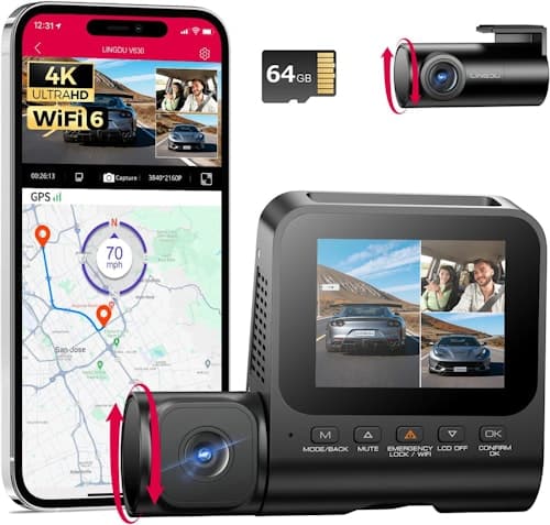 Capture the Road with 50% Off Lingdu 4K 3-Channel Dash Cam