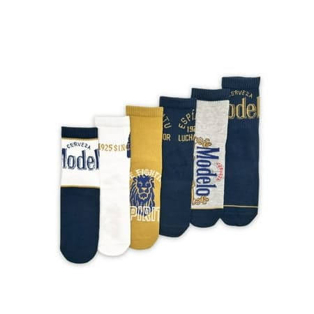 Modelo Men's Quarter Socks, 6-Pack, Size 8-12