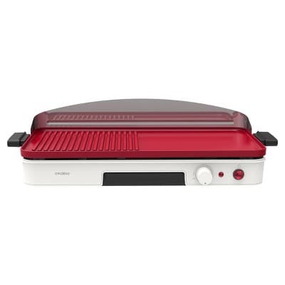 CRUXGG 500°F Extra Large Ceramic Nonstick Searing Grill & Griddle - Snow: Indoor Smokeless Grill, Dishwasher-Safe