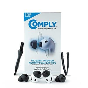 3-Pack Comply TrueGrip AirPods Pro Gen 3 Replacement Eartips
