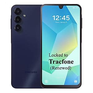 Unlocked Samsung Galaxy A16 5G + 1-Year Tracfone Service