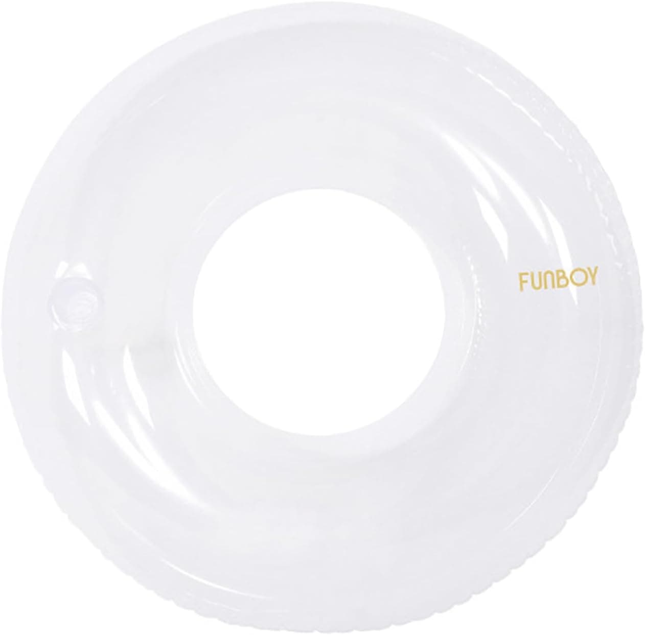 Oversized Transparent Inflatable Ring Tube with Cup Holder