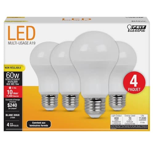 Feit Electric LED Light Bulbs - 59% Off 4-Pack