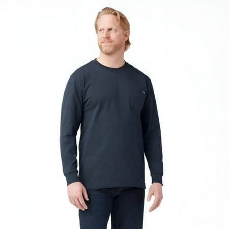 Dickies Men's and Big Men's Long Sleeve Heavyweight Pocket T-Shirt
