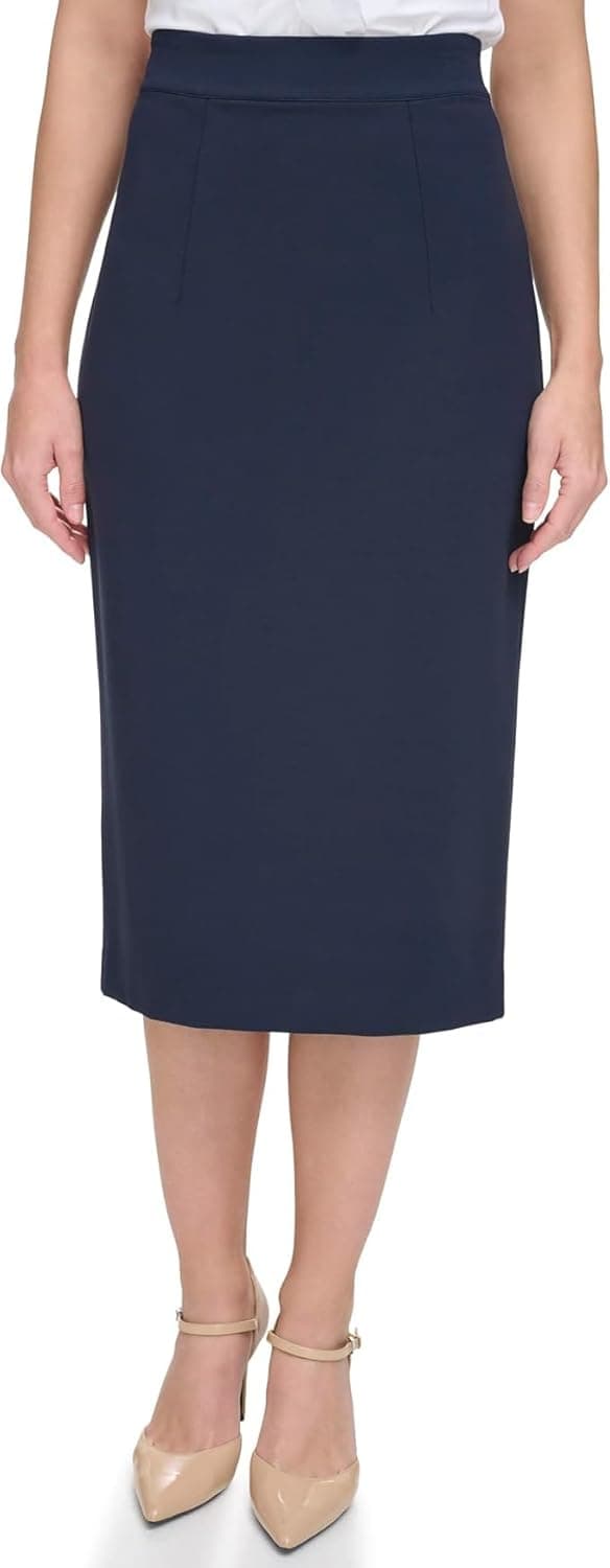 Save Big on Tommy Hilfiger Women's Midi Ponte Skirt