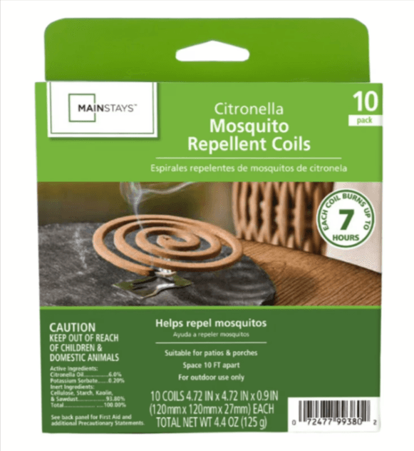 10-Pack Mainstays Citronella Coil Walmart