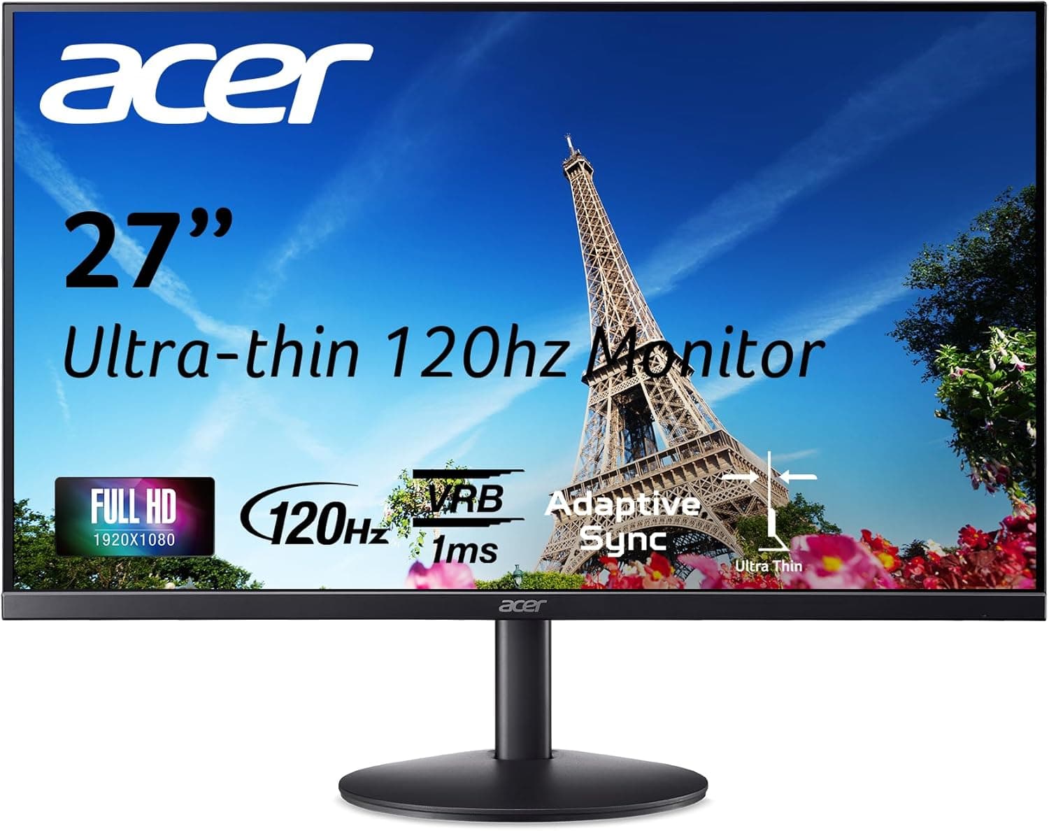 Acer 27" IPS Gaming Monitor with Adaptive-Sync and 120Hz Refresh