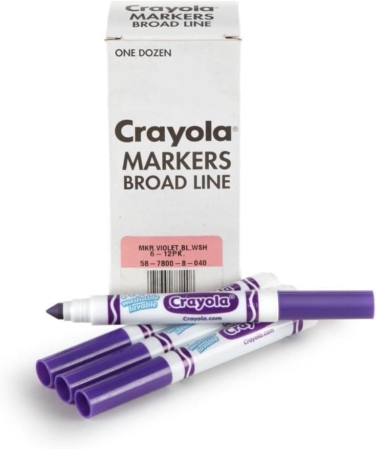 Crayola Washable Markers - Vibrant Violet (12-Pack)