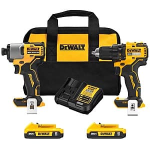DEWALT 20V Cordless Drill/Driver & Impact Driver Combo Kit