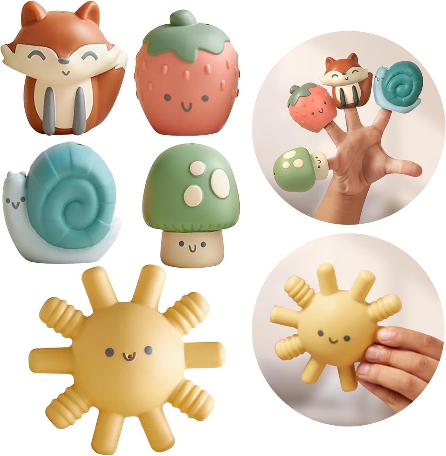 Itzy Ritzy Finger Puppet Bath Toys - Engaging Playtime for 6M+
