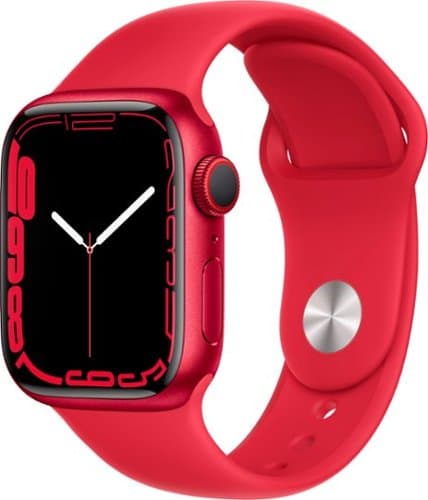 Geek Squad Refurbished Apple Watch Series 7(GPS + Cellular) 41mm (PRODUCT)RED Aluminum Case with (PRODUCT)RED Sport Band - (PRODUCT)RED - (2021)