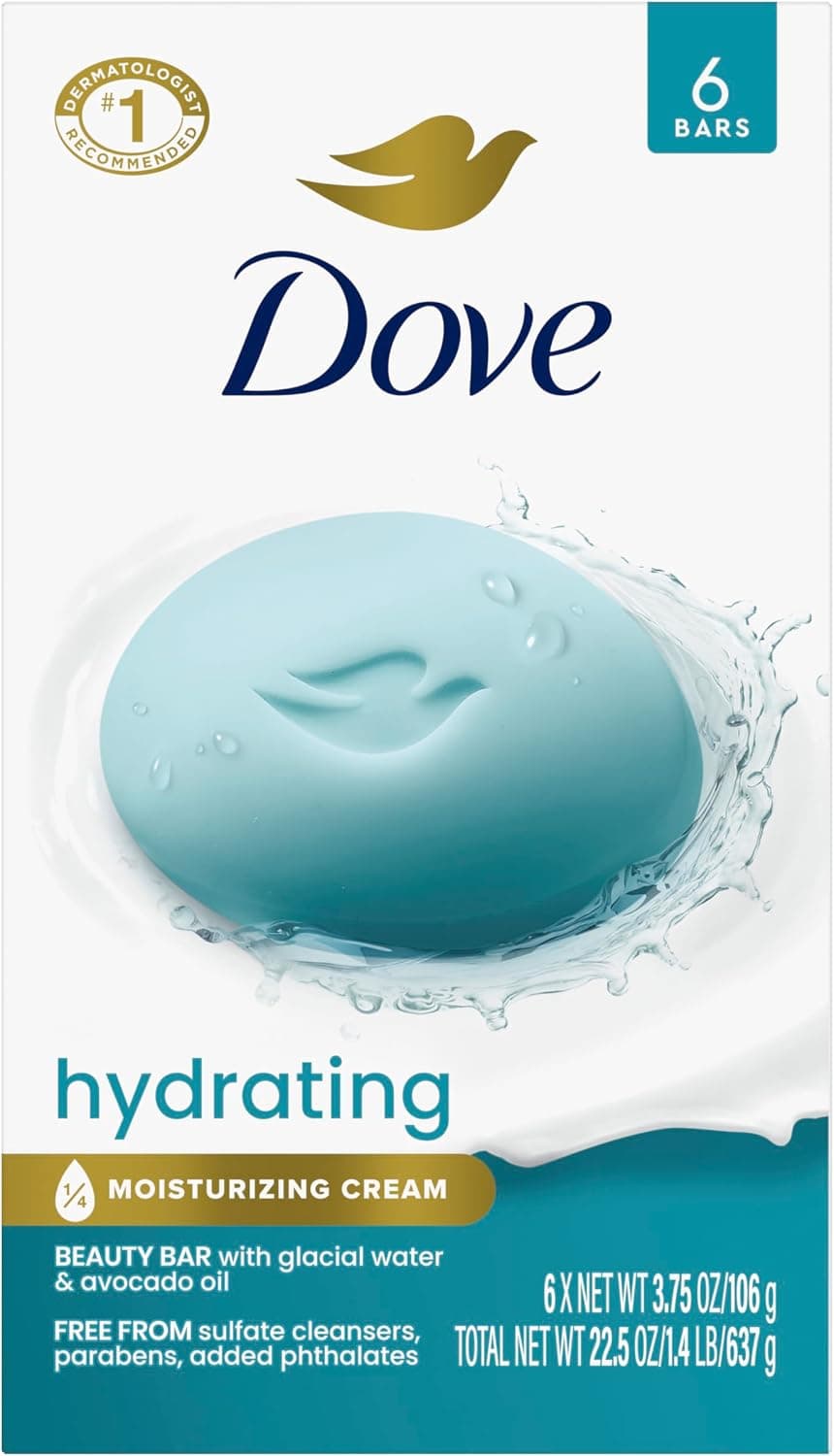 Dove Hydrating Beauty Bars: Cleanse & Moisturize Skin