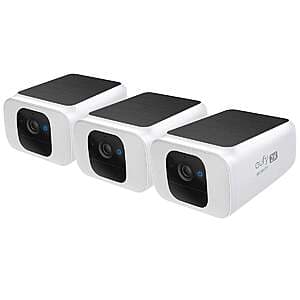 Refurbished 3-Pack Eufy SoloCam S230 Outdoor Solar Spotlight Cameras