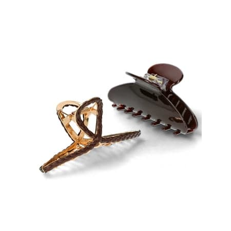 Time and Tru 2 Pack Braided PU Claws, Brown