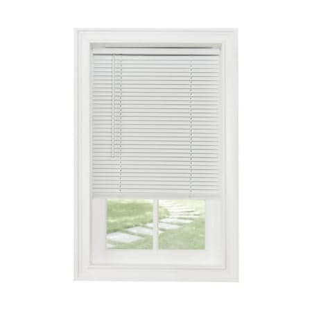 Achim GII Morningstar Indoor Cordless Vinyl Light Filtering Window Mini Blind, Pearl White, 64" L x 22" W