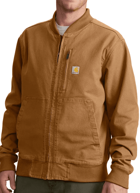 Durable Carhartt Men's Duck Bomber Jacket for Outdoor Activities