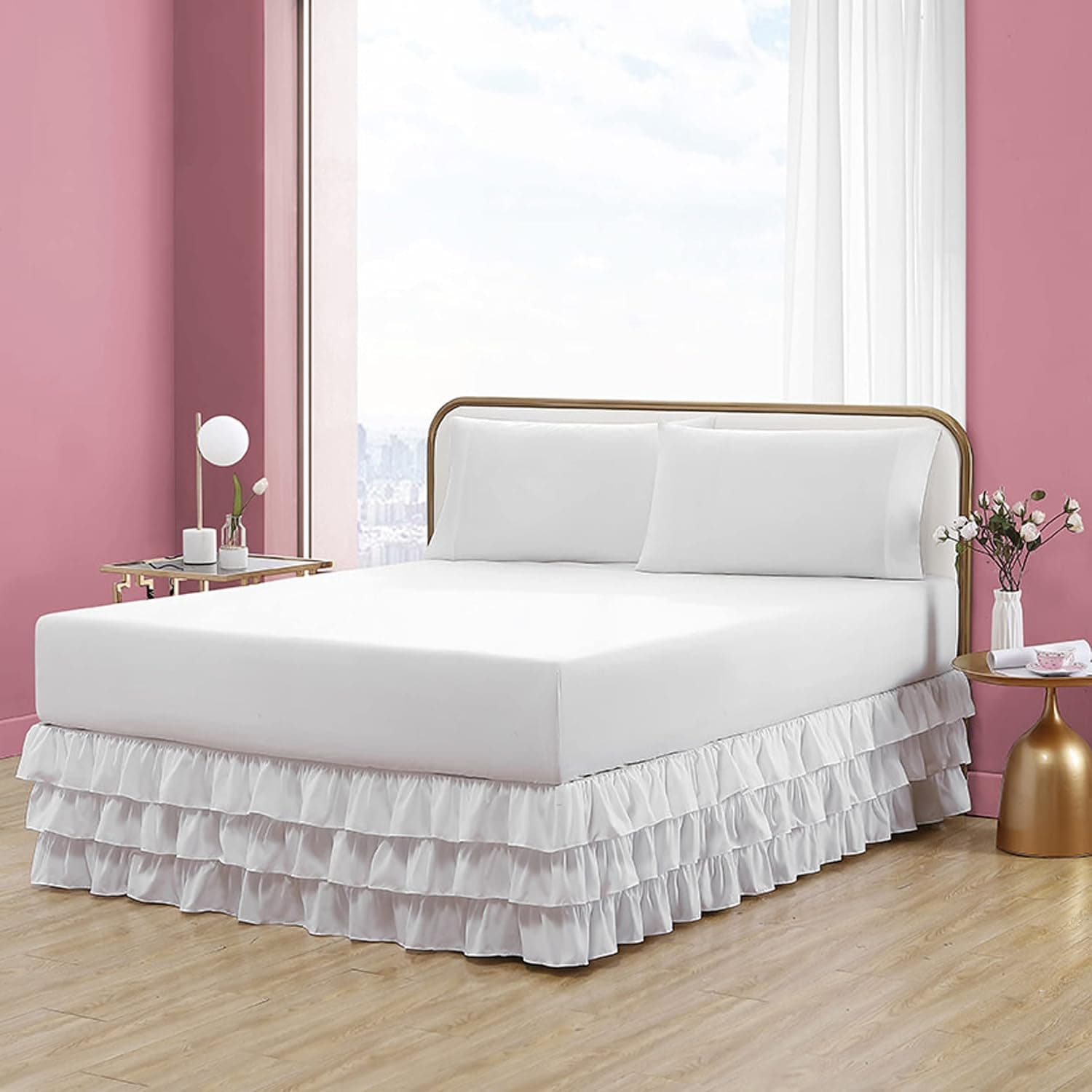 Betsey Johnson Bedskirt: Stylish 3-Tier Ruffles, Easy to Match