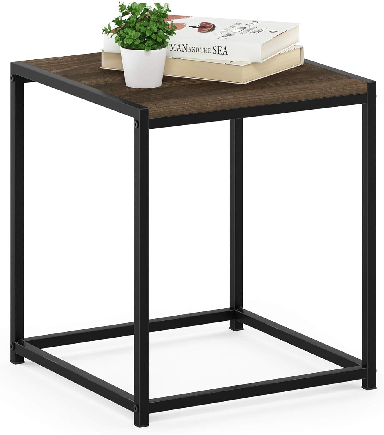Stylish End Table in Columbia Walnut Finish