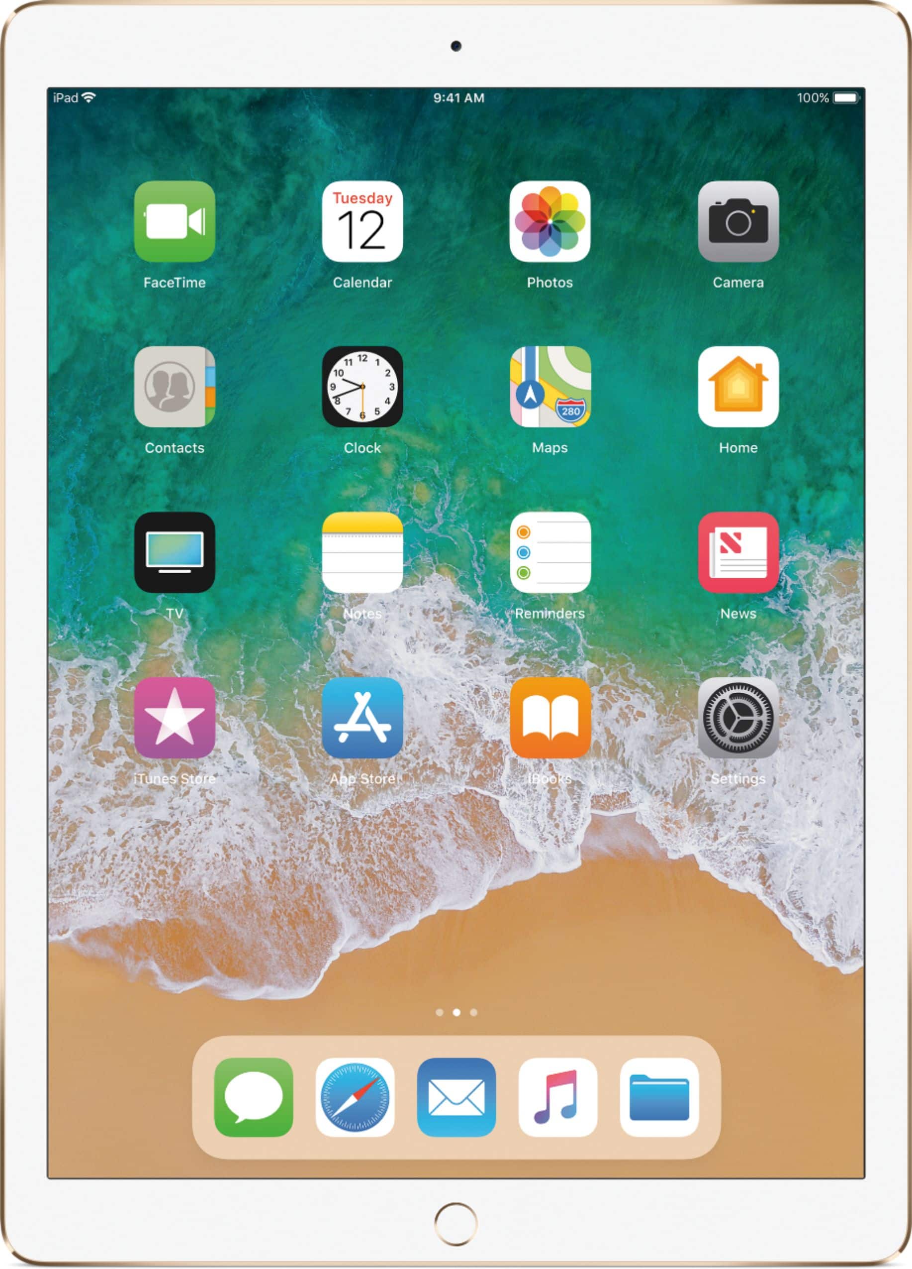 Apple - Geek Squad Certified Refurbished 12.9-Inch iPad Pro (2nd generation) with Wi-Fi - 64GB - Gold