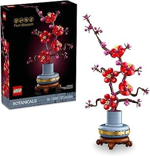 LEGO Botanicals Plum Blossom Building Sets for Adults - Artificial Flower for Dinner Table Centerpiece, Living Room Home Decor, Ages 18+ - DIY Craft Kits - Gift for Birthdays - 10369