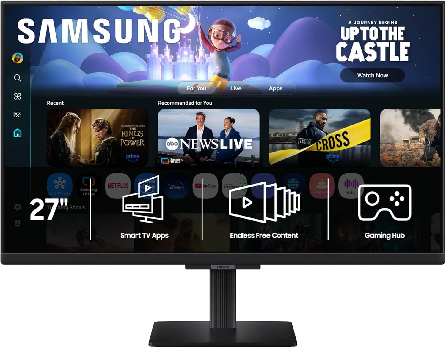Samsung 27-Inch Smart Monitor with Streaming & Gaming Hub