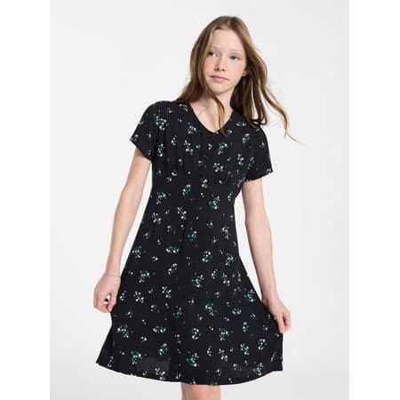 Weekend Academy Girls Button-Front Dress with Short Sleeves, Sizes 4-18