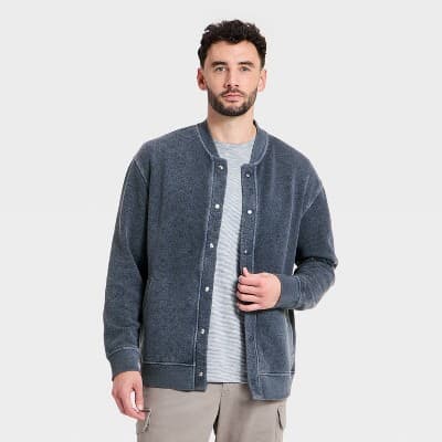 Men's Vintage Zip-Up Sweatshirt - Goodfellow & Co™ Blue M