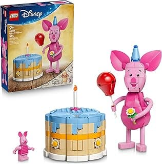 LEGO Disney Piglet's Birthday Fun Building Toy - Winnie The Pooh Toy for Girls & Boys, Ages 9+ - Gift for Birthdays - Kids Room Decor - 43305