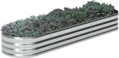 Zizin Galvanized Raised Outdoor Planter Box - 11% Off
