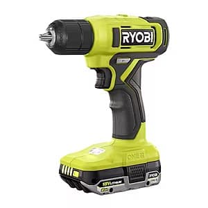 RYOBI ONE+ 18V Cordless Drill/Driver Kit with Battery and Charger