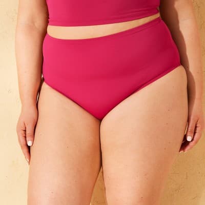 Andie Swim Women's Ipanema Chevron High Waist Bikini Bottom - Granita 3X