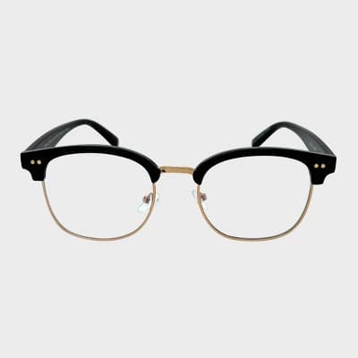 Square Plastic Metal Combination Club Blue Light Filtering Glasses - Wild Fable™ Black: UV Protection, Medium Fit, Recycled Frame