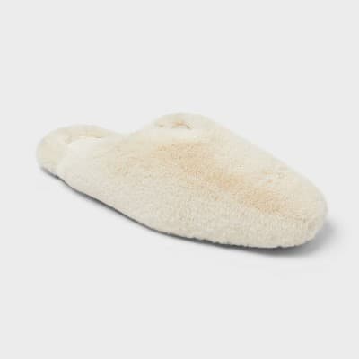 Women's Cozy Alpine Kylar Mule Slippers - Universal Thread™ Cream 6