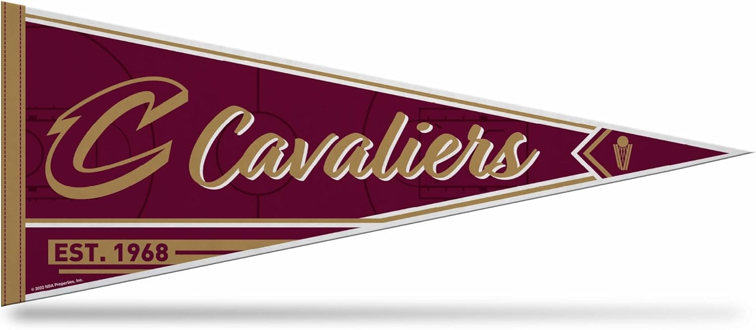 Rico Industries NBA Basketball Cleveland Cavaliers Exclusive 12" x 30" Felt Wall Décor Pennant - Great for Home/Bed Room/Man Cave Décor