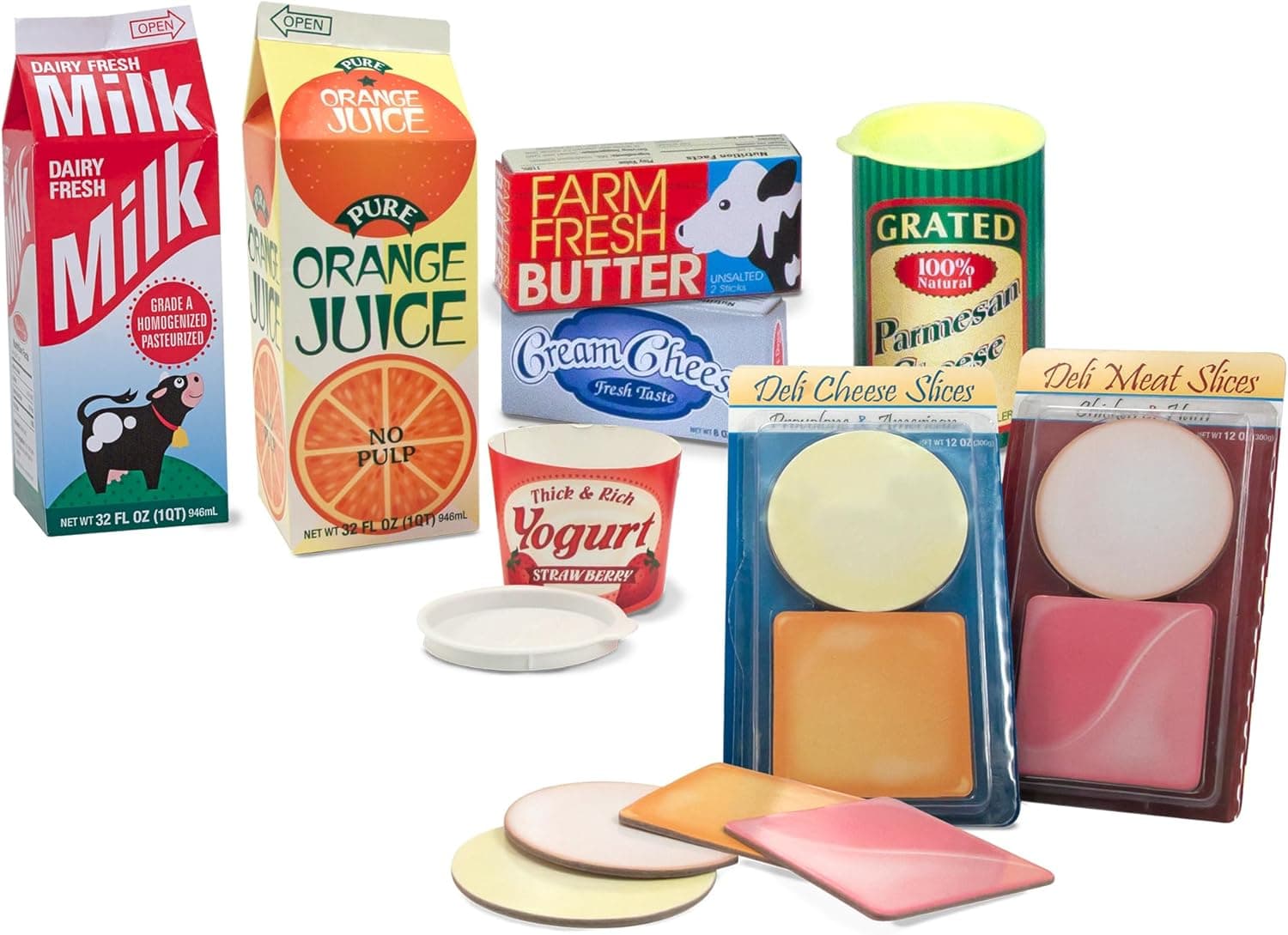 Melissa & Doug Wooden Grocery Play Set - Pretend Play Fun