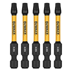 DEWALT FlexTorx Impact Driver Bits: 5-Pack for $3.50 + Free Shipping