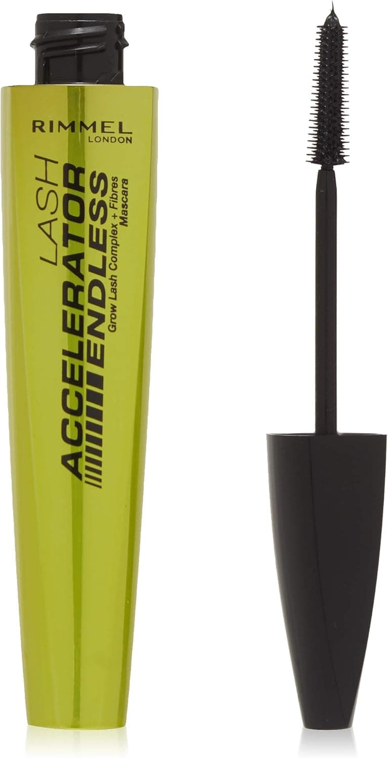 Rimmel London Lash Accelerator Endless Volume Mascara, Micro-Fiber Formula, No Clumps, Grow-Lash Complex, 003, Extreme Black, 0.33 oz