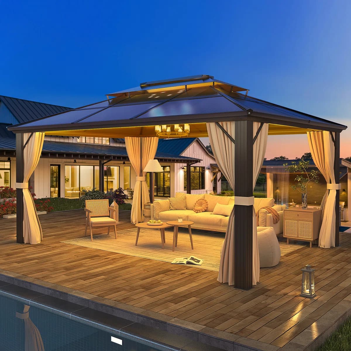 Enjoy Outdoor Relaxation with Erommy's Hard-Top Pavilion - $499