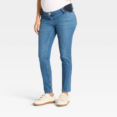 Under The Belly Low-Rise Skinny Maternity Jeans - Isabel Maternity by Ingrid & Isabel™ Medium Wash 17