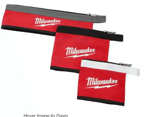 Milwaukee 14", 8", and 6" Multi-Size Zipper Tool Bags