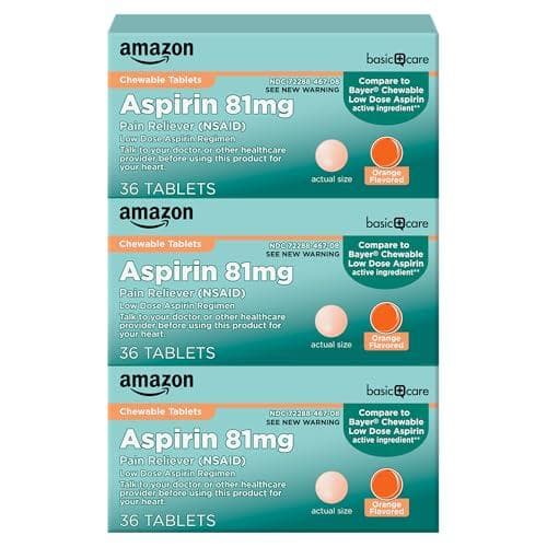 Save 45% on Amazon Basics Low Dose Aspirin Chewables