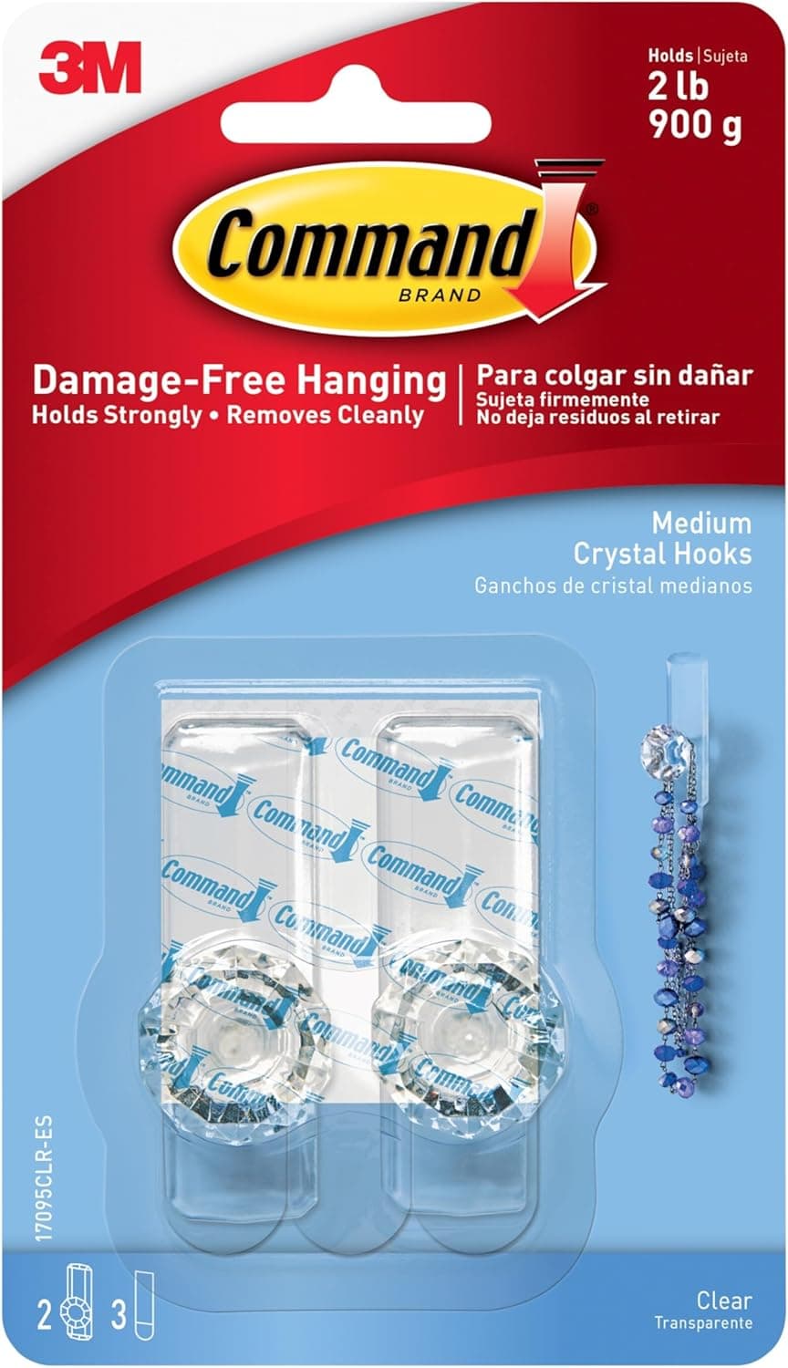 Hang Jewelry & Accessories with Command Crystal Hooks