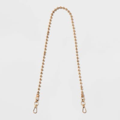 Ball Chain Shoulder Handbag Strap - A New Day™ Gold: Purse Chain Accessory, Lobster Claw Clasp, Iron & Zinc Alloy, 33.5" Length