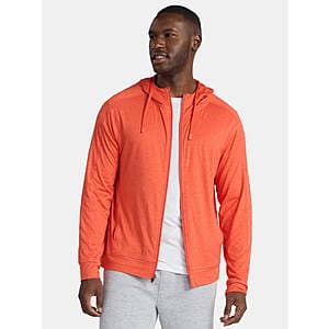 Athletic Works Men's ButterCore Soft Full Zip Hoodie (Chili Pepper Heather) $9.90