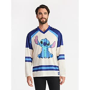 Disney Stitch Long Sleeve Graphic Hockey Jersey for $8.30