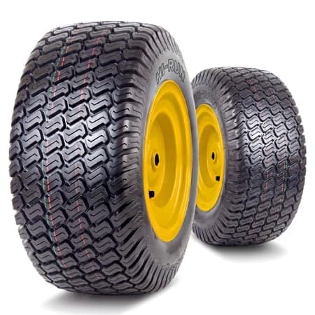 Hi-Run 2 Set SU05 20X8.00-8 2PR Light Duty Lawn and Garden Tires & Wheel Assembly 3/16" Keyway, 3.5" Offset Hub, 3/4" Borehole
